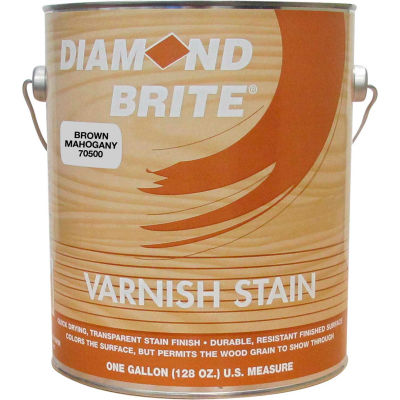 Diamond Brite Oil Varnish Stain Paint, Brown Mahogany Gallon Pail 1/Case - 70500-1