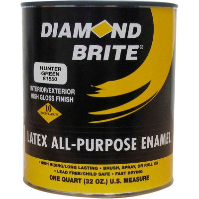Diamond Brite Lated Gloss Enamel Paint, Hunter Green 32 Oz. Pail - 81550-4