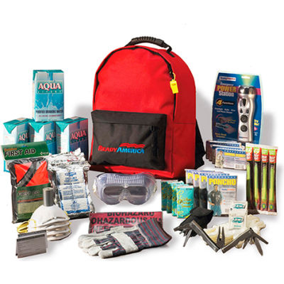 Ready America® Grab 'N Go 3 Day Deluxe Emergency Kit, 70385, 4 Person Backpack
