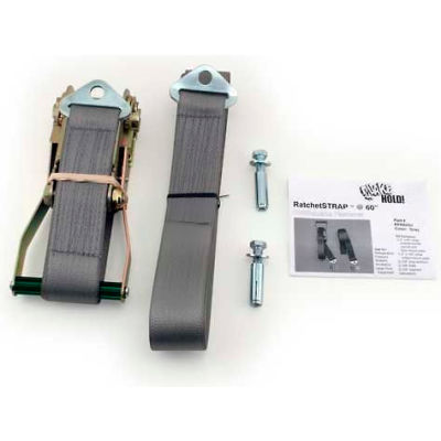 QuakeHold!™ 60" Ratchet Strap, RFR60G1, Gray