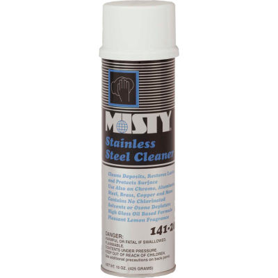 Misty Stainless Steel Cleaner, 15 oz. Aerosol Can, 12 Cans - 1001541