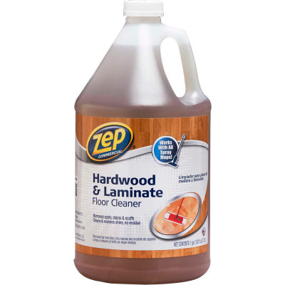 Zep® Hardwood & Laminate Floor Cleaner, Gallon Bottle, 4 Bottles - ZUHLF128