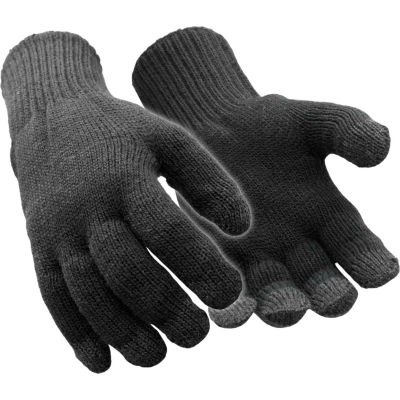 RefrigiWear Thermal Touchscreen Gloves, Black, L/XL, 1 Pair