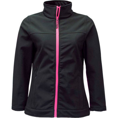 RefrigiWear Women's Softshell Jacket, Black, 20°F Comfort Rating, 2XL
