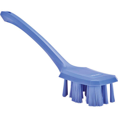 Vikan 41968 UST Long Handle Scrubbing Brush- Stiff, Purple