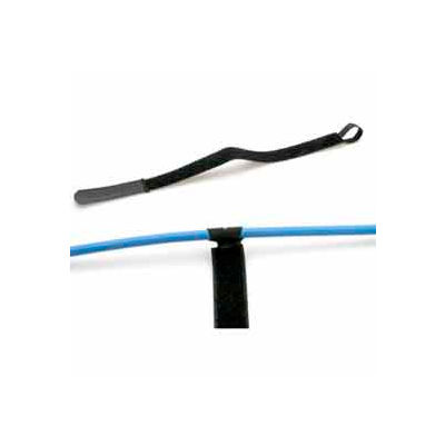 Rip-Tie, 3/4" x 7" EconoWrap W/ Elastic Band, M-07-EE2-BK, Black, 2 Pack