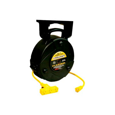 Reelcraft LG3050 143 9 14 AWG / 3 Cond x 50ft, 13 AMP, Triple Outlet, with Cord