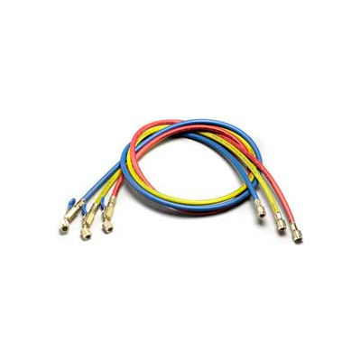 Yellow Jacket® 60" 3 Pack PLUS II™ 1/4" Hoses With Compact Ball Valve End 29985