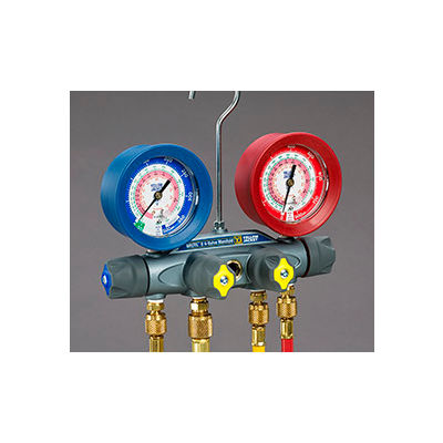 Yellow Jacket® BRUTE II Manifold With 60" RYB Hoses and 3/8" x 45° 46022
