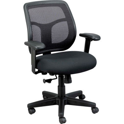 Eurotech Apollo Mesh Task Chair with Arms - Fabric - Black