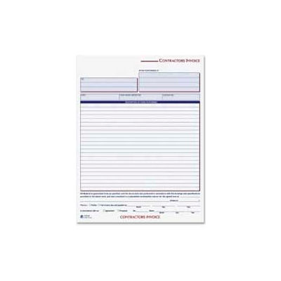 Adams® Contractors Invoice Book, 3-Part, 8-3/8" x 11-7/16", White/Canary/Pink, 50 Sets/Pad