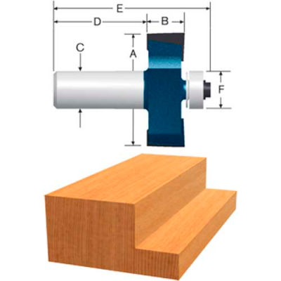 BOSCH® 3 Wing Slotting Cutter (Super), 1/8" Cutting Edge Length, 1/2" Cut Depth, C.T.