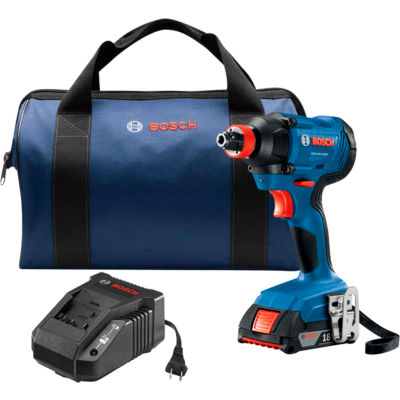 BOSCH GDX18V-1600B12 18V 1/4 In. & 1/2 In. Two-In-One Bit/Socket Impact Driver Kit