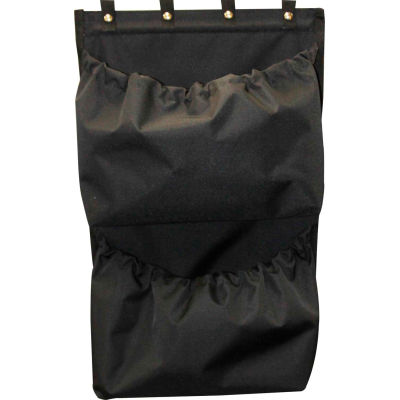 Janitorial Vertical Supply Organizer, Black Vinyl, 2 Pockets