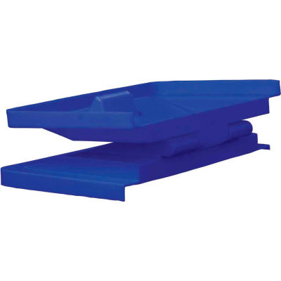 Royal Basket-Poly Hinged Lid, 8 Bu, Blue - R08-BLX-LDN