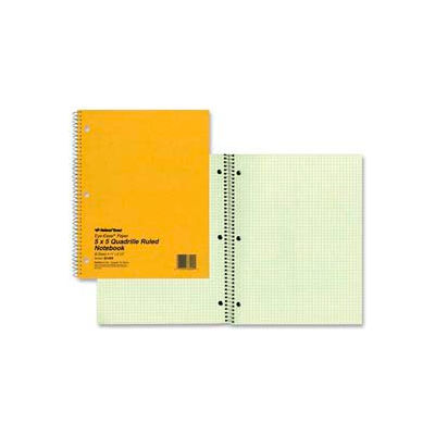 Rediform® National Green Eye-Ease Wirebound Notebook, 8-1/2" x 11", Quad Ruled, 80 Sheets/Pad