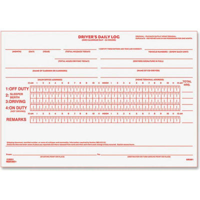 Rediform® Driver's Daily Log Book, 2-Part, 5-1/2" x 7-7/8", 31 Sets/Pad
