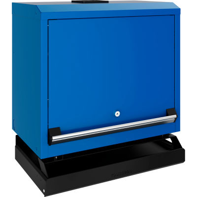 Rousseau R5MCA-2454 Wall-Mounted Cabinet with Solid Flipper Door and Laptop Support, Avalanche Blue