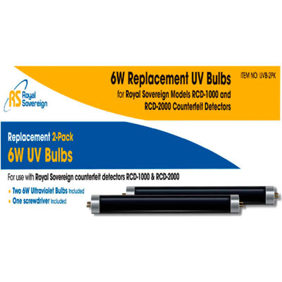 Royal Sovereign® Replacement Ultraviolet Bulbs UVB-2PK for the RCD-1000 & RCD-2000 - Pkg Qty 2