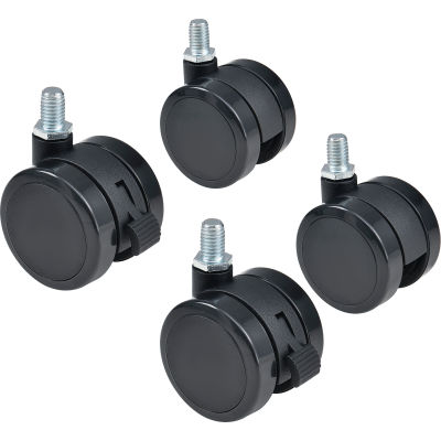 Replacement Pop-In Mobile Board Casters for Global Industrial™ Mobile Boards, 4/Set