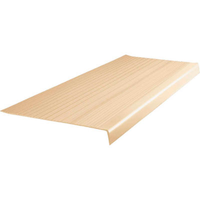 Vinyl Ribbed Stair Tread Square Nose 12.5" x 102" Camel