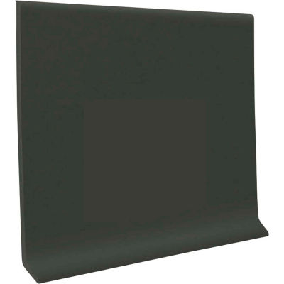 Pinnacle Rubber Wall Base 4" x .125" x 48" Black Brown