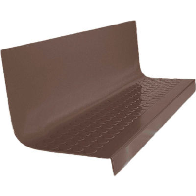 Rubber Raised Circular Stair Tread Square Nose 20.44" x 42" Light Brown