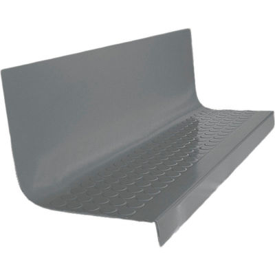Rubber Raised Circular Stair Tread Square Nose 20.44" x 42" Dark Gray