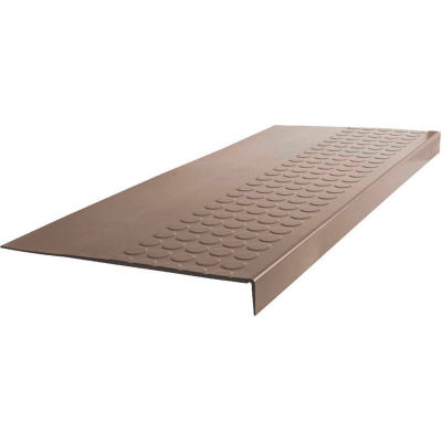 Rubber Raised Circular Stair Tread Square Nose 12.06" x 42" Fawn