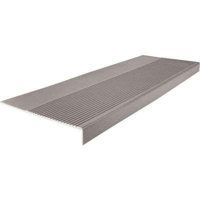 Rubber Light Duty Ribbed Stair Tread Square Nose 12.25" x 48" Slate