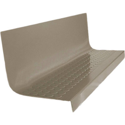 Rubber Raised Circular Stair Tread Square Nose 20.44" x 48" Lunar Dust