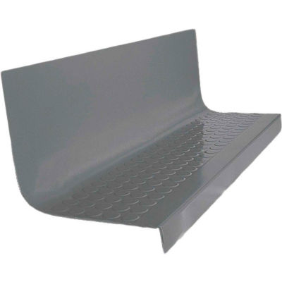 Rubber Raised Circular Stair Tread Square Nose 20.44" x 48" Dark Gray