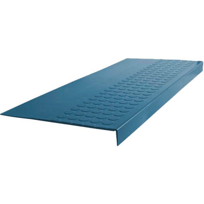 Rubber Raised Circular Stair Tread Square Nose 12.06" x 48" Mariner