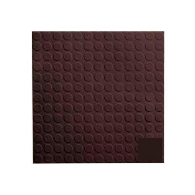 Rubber Tile Low Profile Circular Design 50cm - Brown