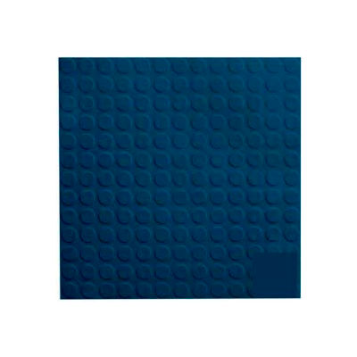 Rubber Tile Low Profile Circular Design 50cm - Deep Navy