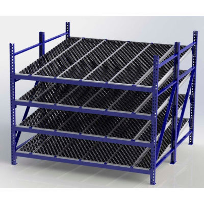 UNEX RR99S2W8X8-S Gravity Flow Roller Rack with Wheel Bed Starter 96