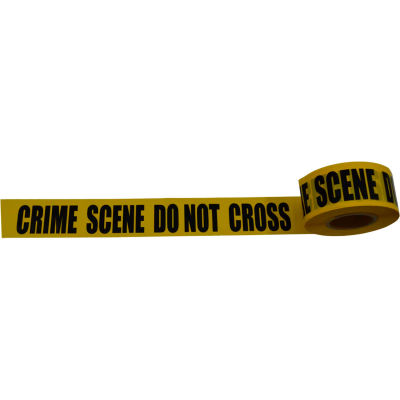 Crime Scene Do Not Cross Barricade Tape Polyethylene Yellow Tape Black Print 3 X 1000 B1602264 Globalindustrial Com