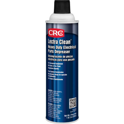 CRC Lectra Clean® Heavy Duty Electrical Parts Degreaser, 19 Wt Oz, Aerosol, Chlorinated, Clear - Pkg Qty 12