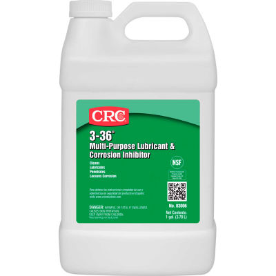 CRC 3-36® Multi-Purpose Lubricant & Corrosion Inhibitor, 1 Gallon, Bottle, Petroleum - Pkg Qty 4