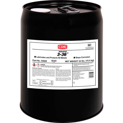CRC 3-36® Multi-Purpose Lubricant & Corrosion Inhibitor, 5 Gallon, Pail, Petroleum