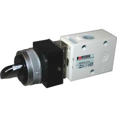ROSS® Pneumatic Selector Switch Valve D1223B1SLB, 1/8" BSPP
