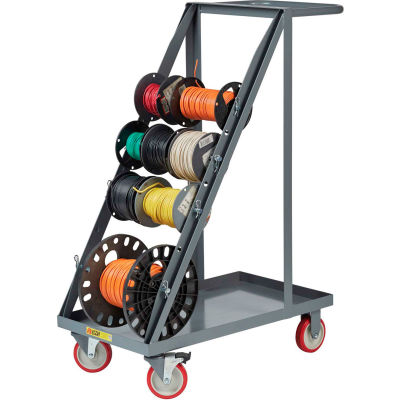 Little Giant® RT4-5TL Wire Reel Cart, Open Back, Non-Marking Polyurethane Wheels