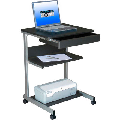 rolling laptop desk with storage