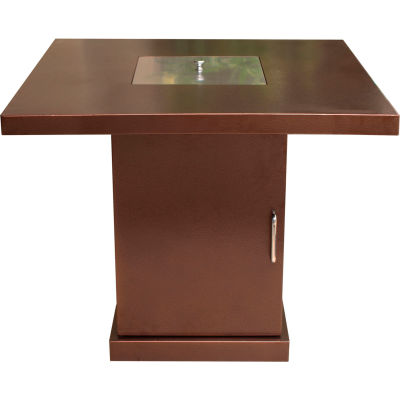Hiland Fire Pit GSF-PR-PC Propane 40000 BTU Square Bronze