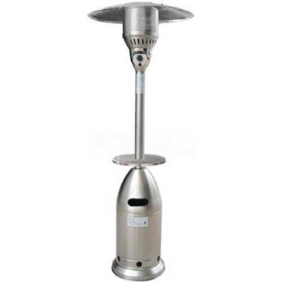 Hiland Patio Heater HLDS01-TSST Propane 48000 BTU Tapered With Table Stainless Steel