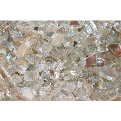 Hiland Fire Glass RFGLASS-CRYS 1/4" to 1/2" Dia. Reflective Crystal 10 Lbs