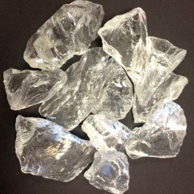 Hiland Fire Glass RGLASS-IC 1/2" to 1" Dia. Recycled Ice Clear 10 Lbs