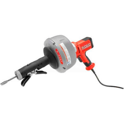 RIDGID® K-45AF Autofeed Drain Cleaner W/Bulb Auger, Autofeed, 25'L x 5/16"W Cable