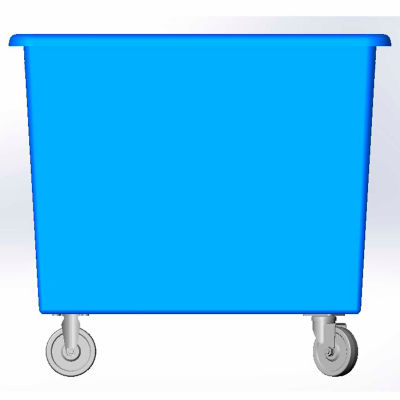 6 Bushel capacity-Mold in caster bracket only -Blue Color