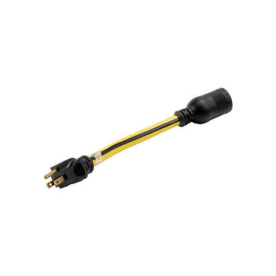 U.S. Wire 04-0093N Twist-To-Lock Converter Adapter, 12" Yellow, Cold Weather, 600V